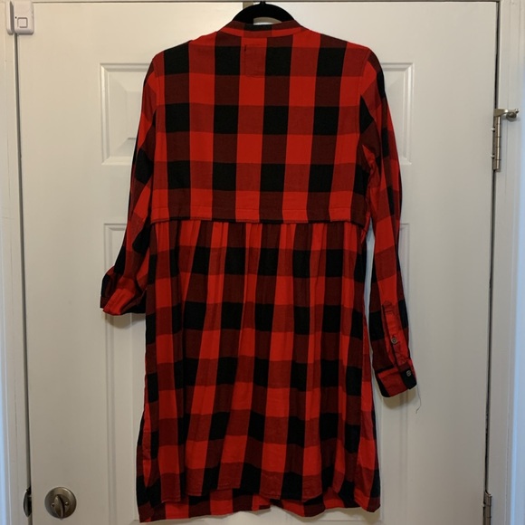 SO red Buffalo plaid dress - Picture 8 of 9